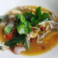 Spicy dried fish soup|oleさん