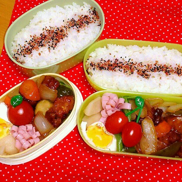 11/6(水)の旦那弁当と
中２娘の弁当|ふみぃさん