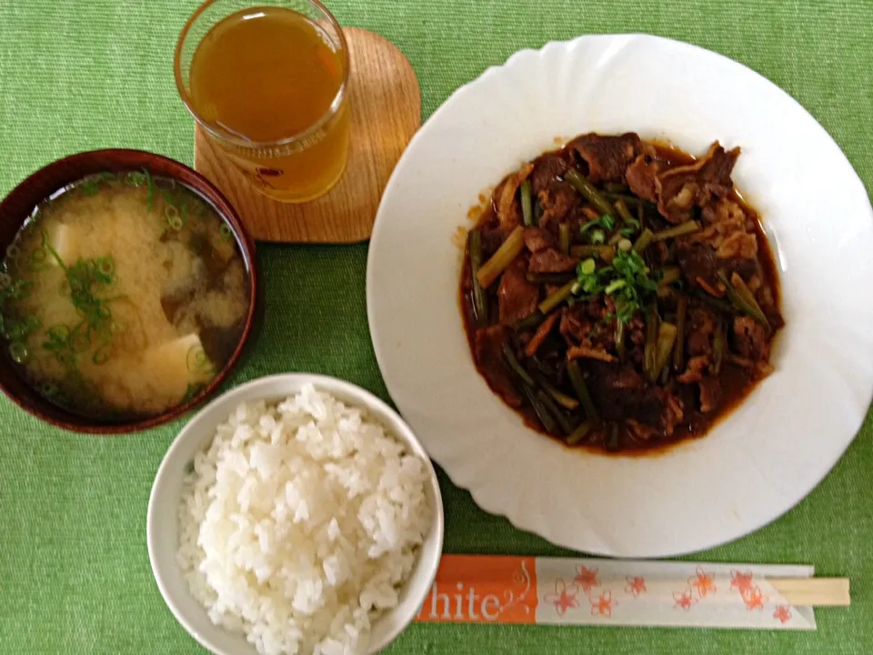 焼肉風肉炒め|ばーさんさん