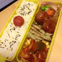 🌟旦那ちゃんのお弁当🌟エビチリ弁当|ゆうさん