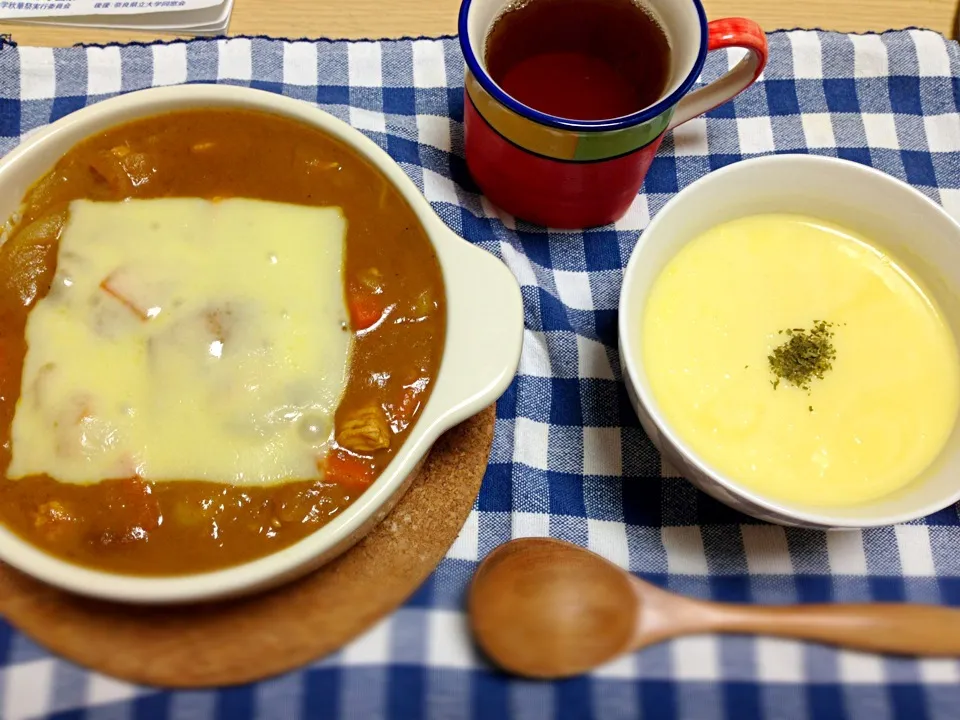 焼きカレーとコーンスープ|kmさん