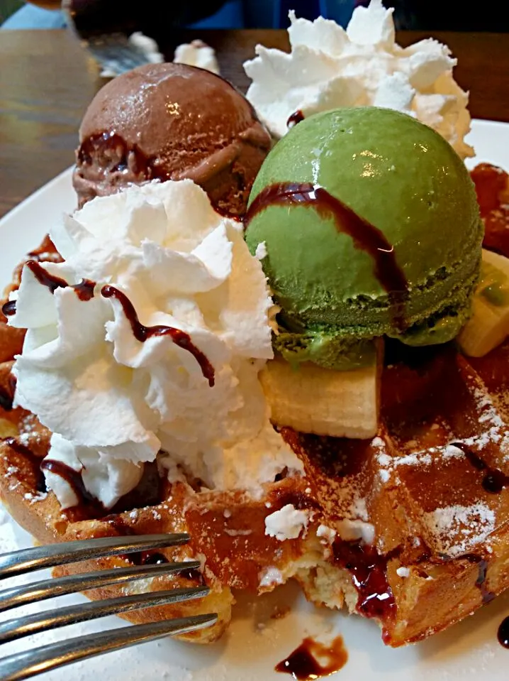 Greentea+Chocolate Waffle ♡|Jihye Jsさん