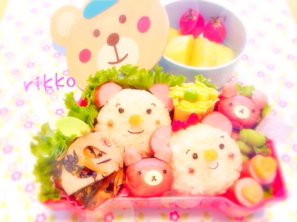 💛クマづくし弁当💛|rikkoさん