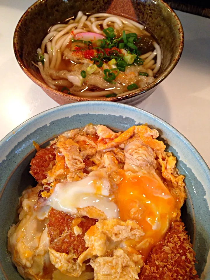 カツ丼とごぼう天うどん|annexさん