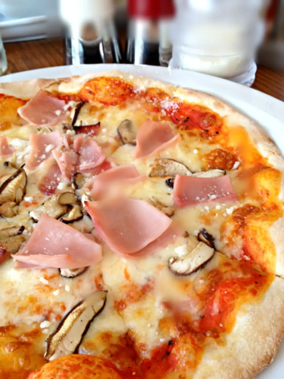 Ham & Mushroom pizza|12Dragonさん