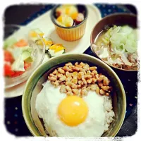 Snapdishの料理写真:麦トロご飯定食|すせそさん