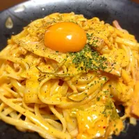 Snapdishの料理写真:くららさんの料理 キムチクリームスパゲティ☆