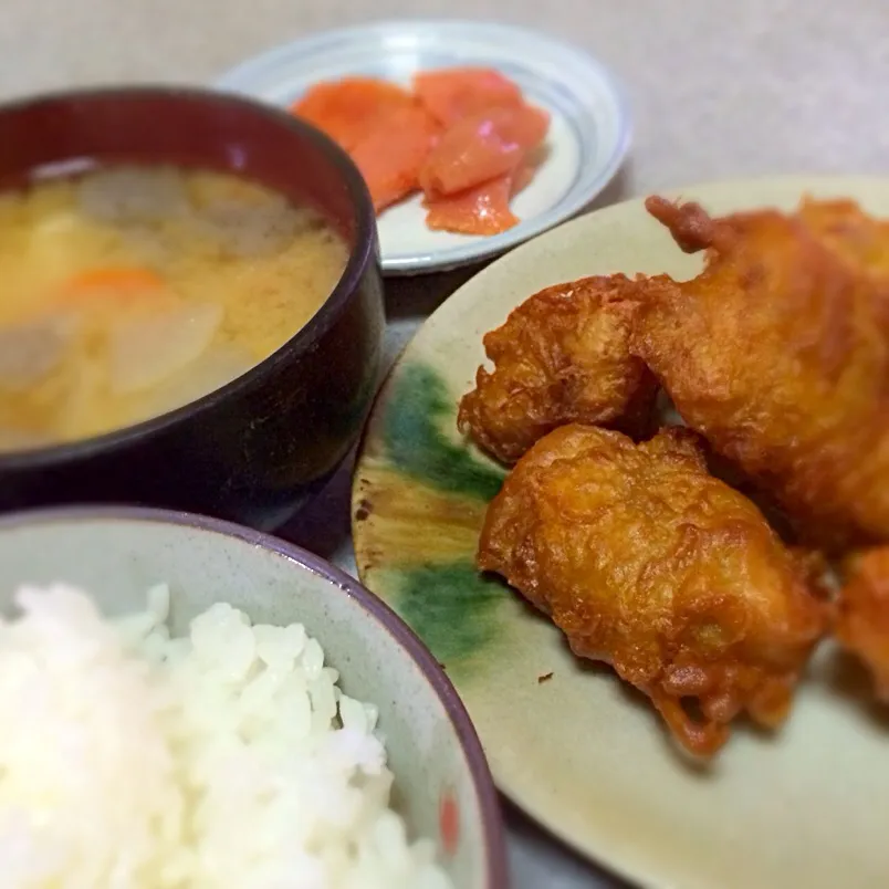 和風唐揚げ&根菜汁|ごるびーさん