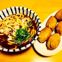 カレーうどん＆お稲荷さん|なつさん