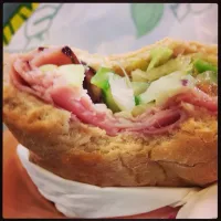 Subway sandwich, ham with red wine sauce|AnnZhongさん