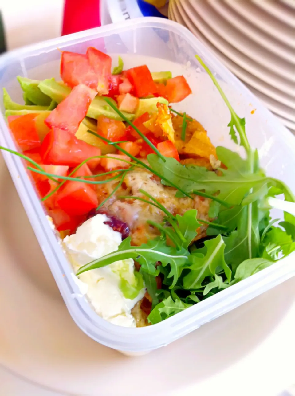 Snapdishの料理写真:Vegetarian Nacho Box|Safiraさん