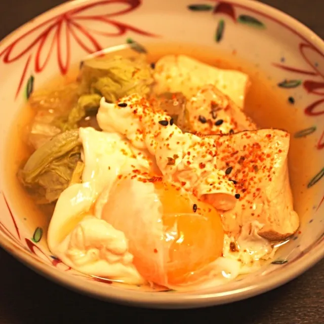 焼き豆腐と白山の煮もの 卵添え|鈴木裕子さん