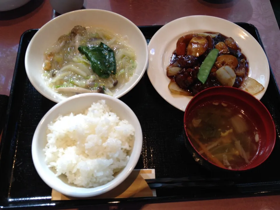 酢豚＆春雨と白菜煮定食|おっちさん