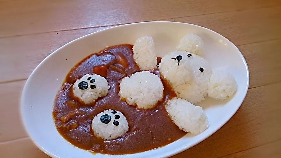 Snapdishの料理写真:朝くまカレー|Fukumi Shibataさん