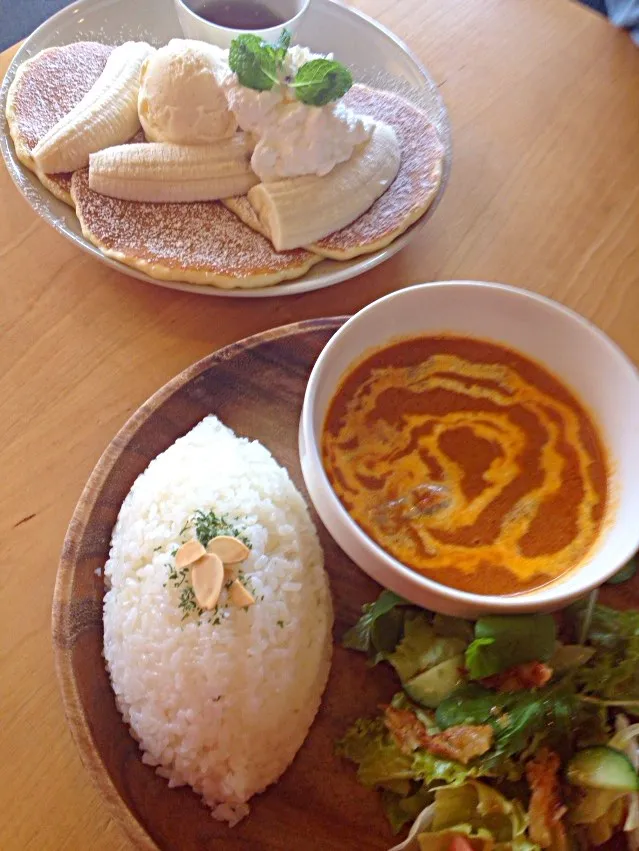 バターチキンカレー&パンケーキ|ゆんちゃんさん