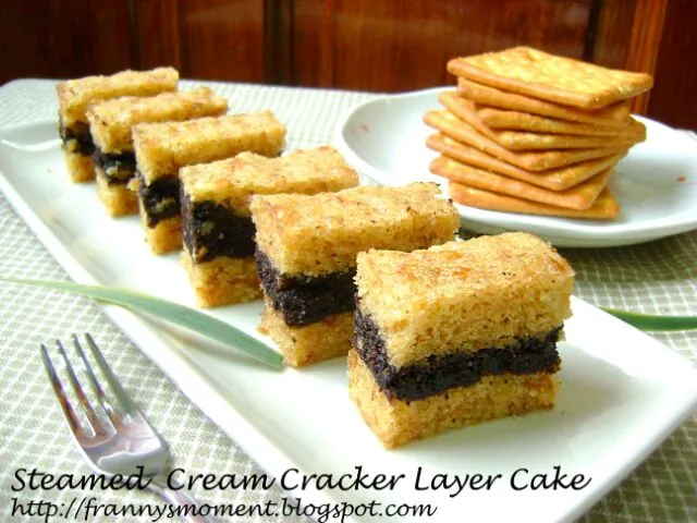 Steamed cream cracker chocolate layer cake|Frannyさん