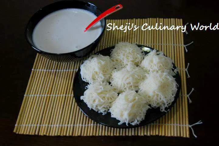 idiyappam with coconut milk|shejinoufalさん