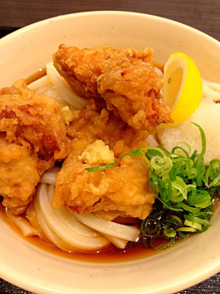 鶏天ぶっかけうどん|ごはんできたよ〜さん