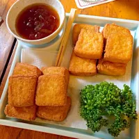 炸豆腐 tofu|蘇敬🐦さん