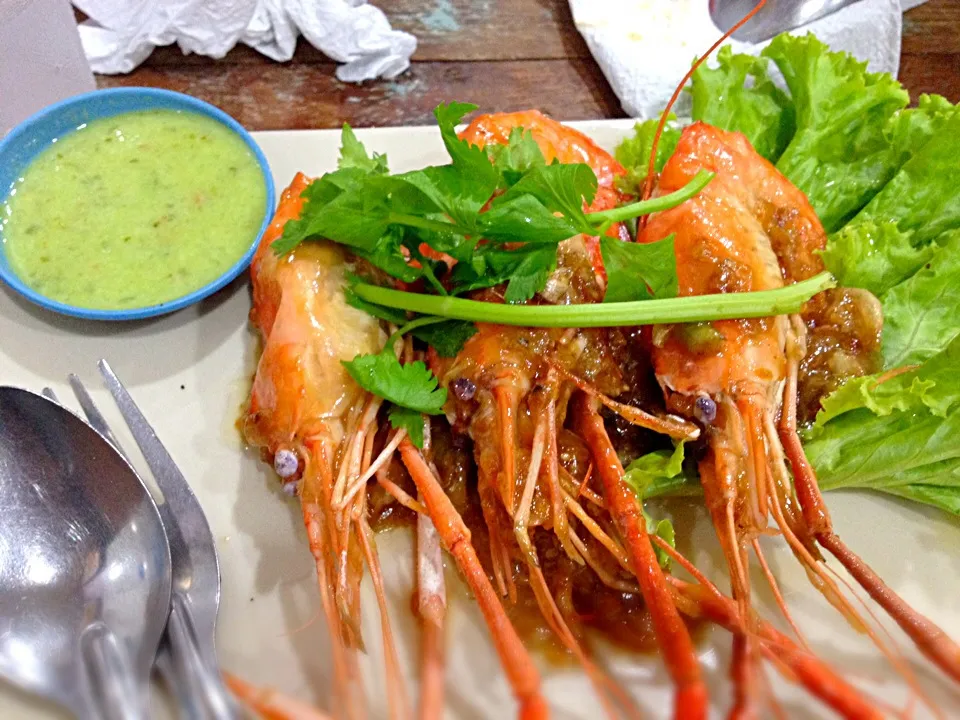 P Aor BBQ fresh water prawn|Tommy Limさん