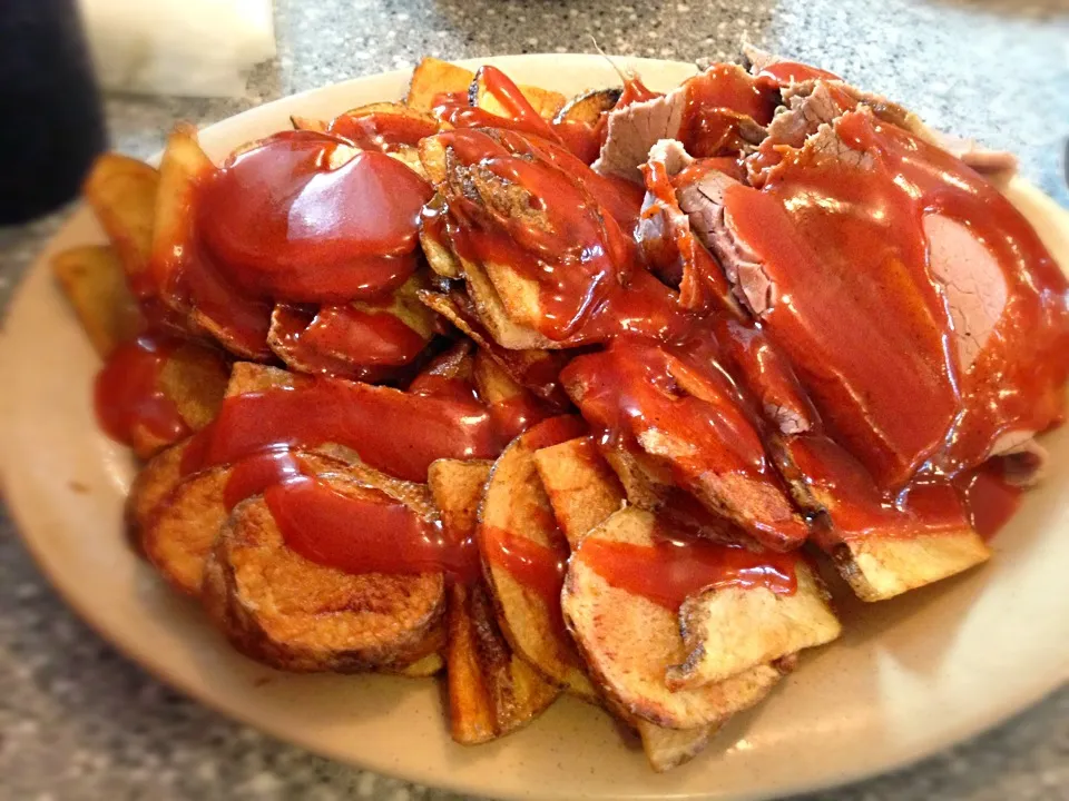 Sliced Beef and JoJos with Spicy Hot BBQ Sauce|Chris Rothさん