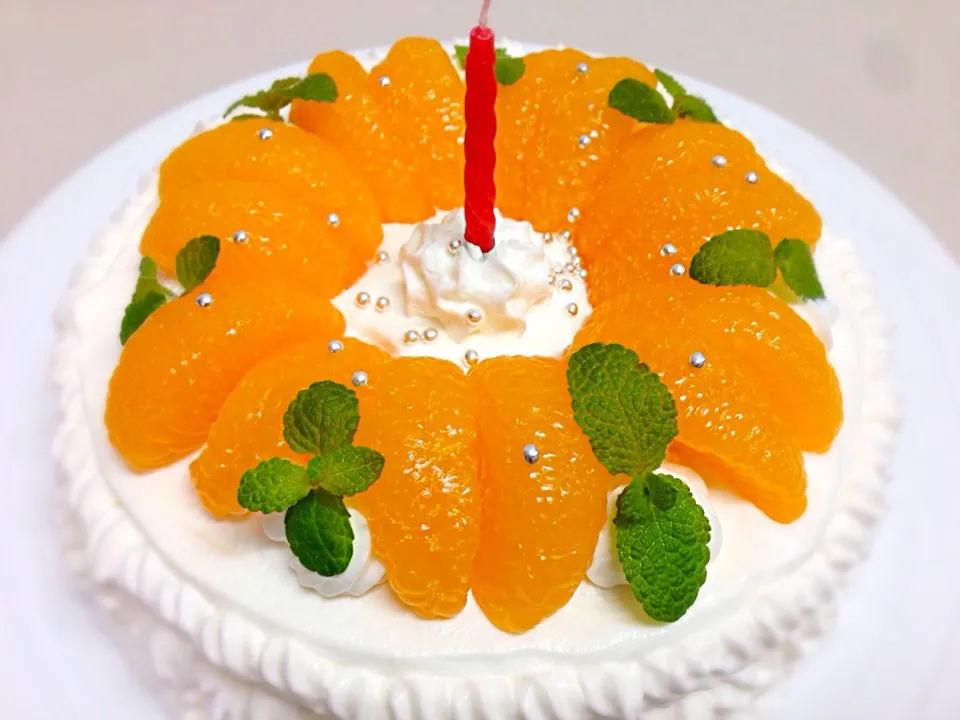 Snapdishの料理写真:一昨日利用者さまに作った誕生日ケーキ❗今頃UPするかぁ〜❓😝アホやわぁ〜っ❗私って…😂|みほままこさん