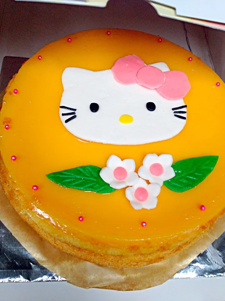 custard cake# hello kitty|Len(^_−)−☆さん