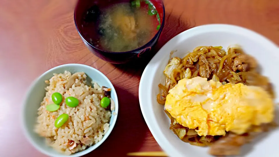 鮭の混ぜご飯、焼きうどん|プーママさん