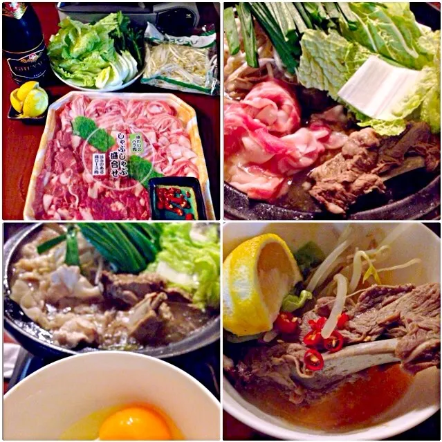 Snapdishの料理写真:Spare ribs pot🍲スペアリブと豚しゃぶ〜♨️|🌈Ami🍻さん