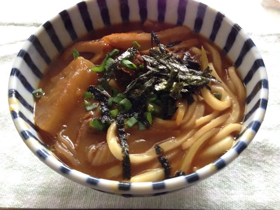 残りもんおでんでリメイクしたカレーうどん|korikoriさん