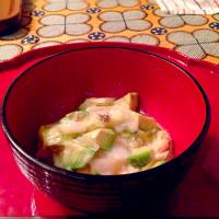 鍋で作るアボカド豆乳グラタンスープ