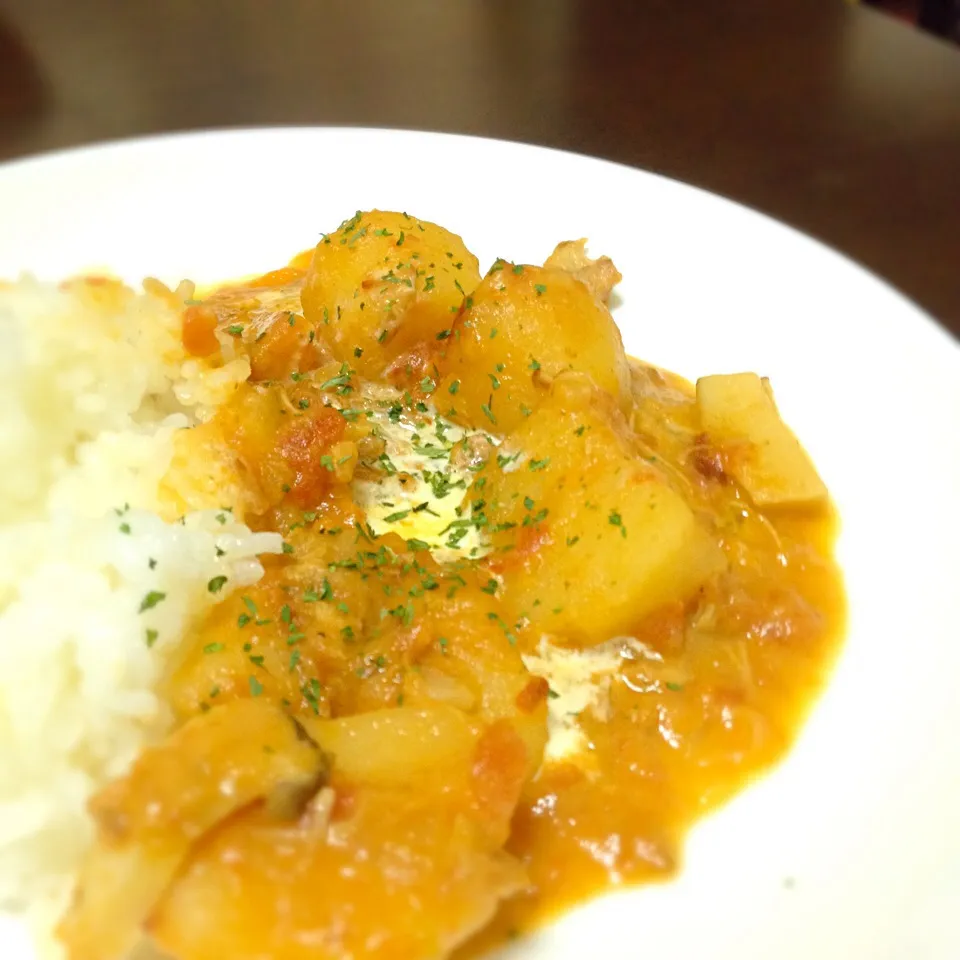 鶏肉のトマト煮込み(チキンカチャトラ？)|chobicmさん