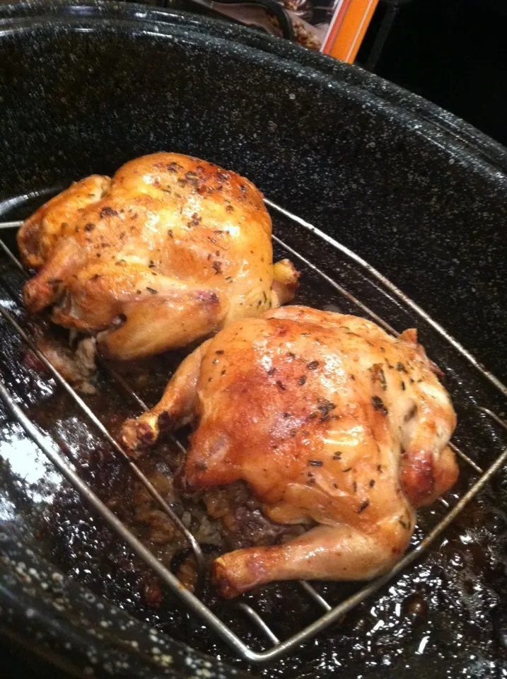 Rice and Mushroom Stuffed Cornish Hens|K Goodnessさん