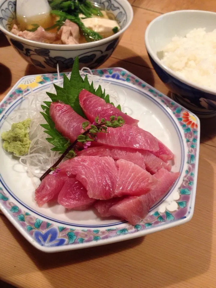 天然ぶりの叩き 鶏豆腐付き。|nobuhiko katoさん