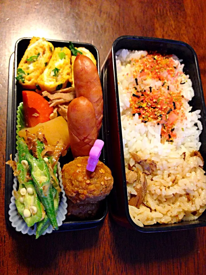 二色ご飯のお弁当|さくたえさん