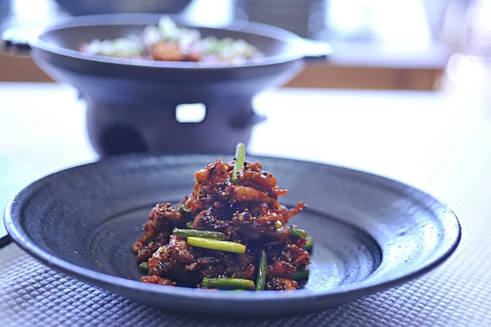 마른새우볶음 stir-fried dry shrimp with garlic flower stalk|제니 [Jenny]さん