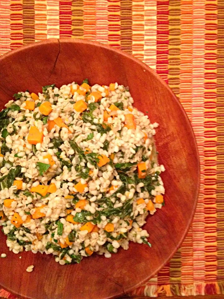 barley with kale, sage, and butternut squash|Matthew Cashenさん