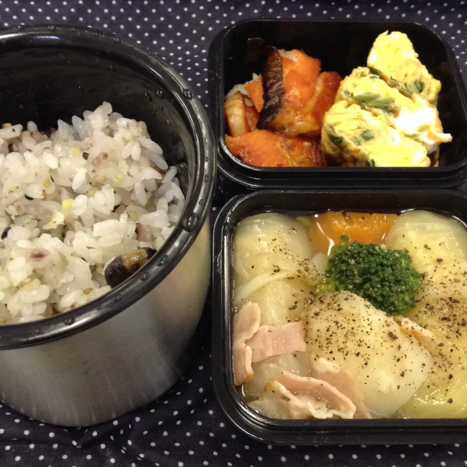 弁当（ロールキャベツ、カレイ味醂干し、玉子焼き）|SasaMasa213さん