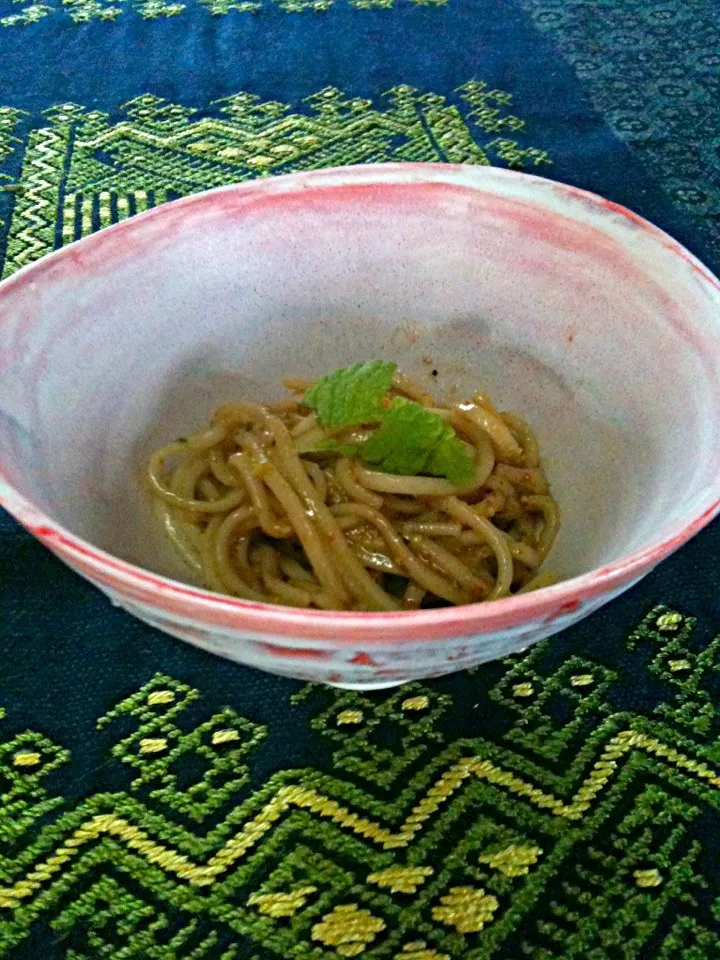 somen noodle w/ sun dried tomato& shiso pasto sause|zer0さん