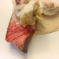 Snapdishの料理写真:Steak with mushroom sauce|Tiffany Chenさん