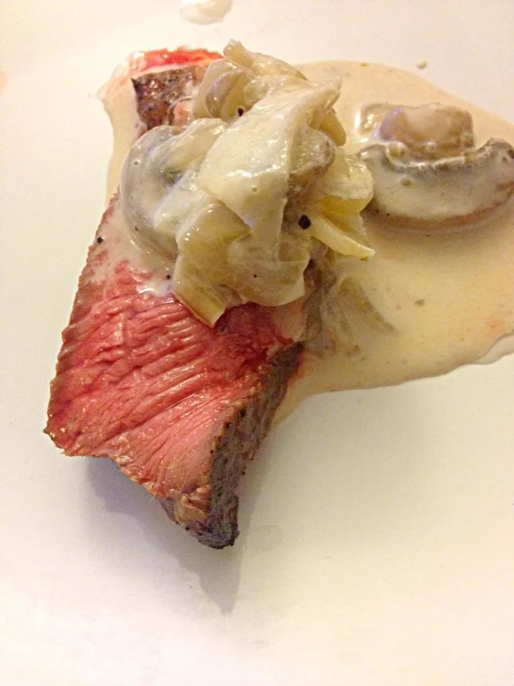 Steak with mushroom sauce|Tiffany Chenさん