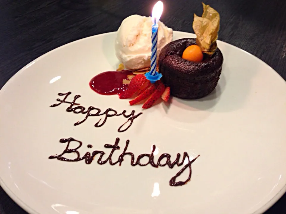 Dad's bday lava cake|hurul | 후룰さん