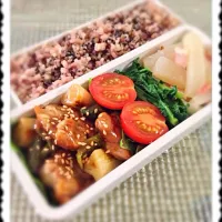 Snapdishの料理写真:旦那くん弁当|はるさん