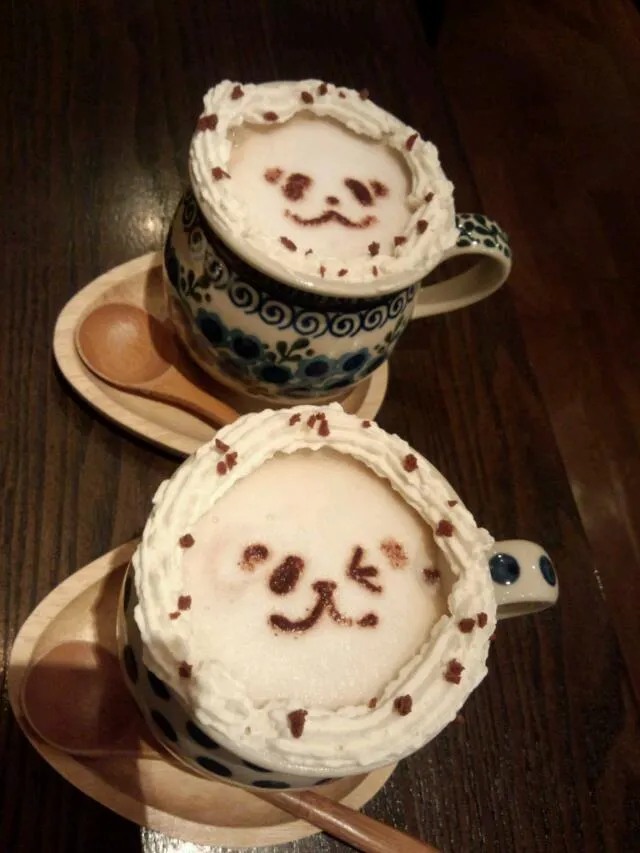 カフェモカ(●´ω｀●)byぱんだ珈琲店|はぎのつきさん