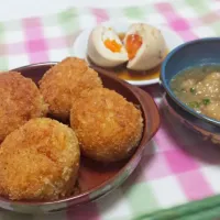 ● ライスコロッケ
● 鶏のみぞれ煮
● 煮たまご|masamiさん