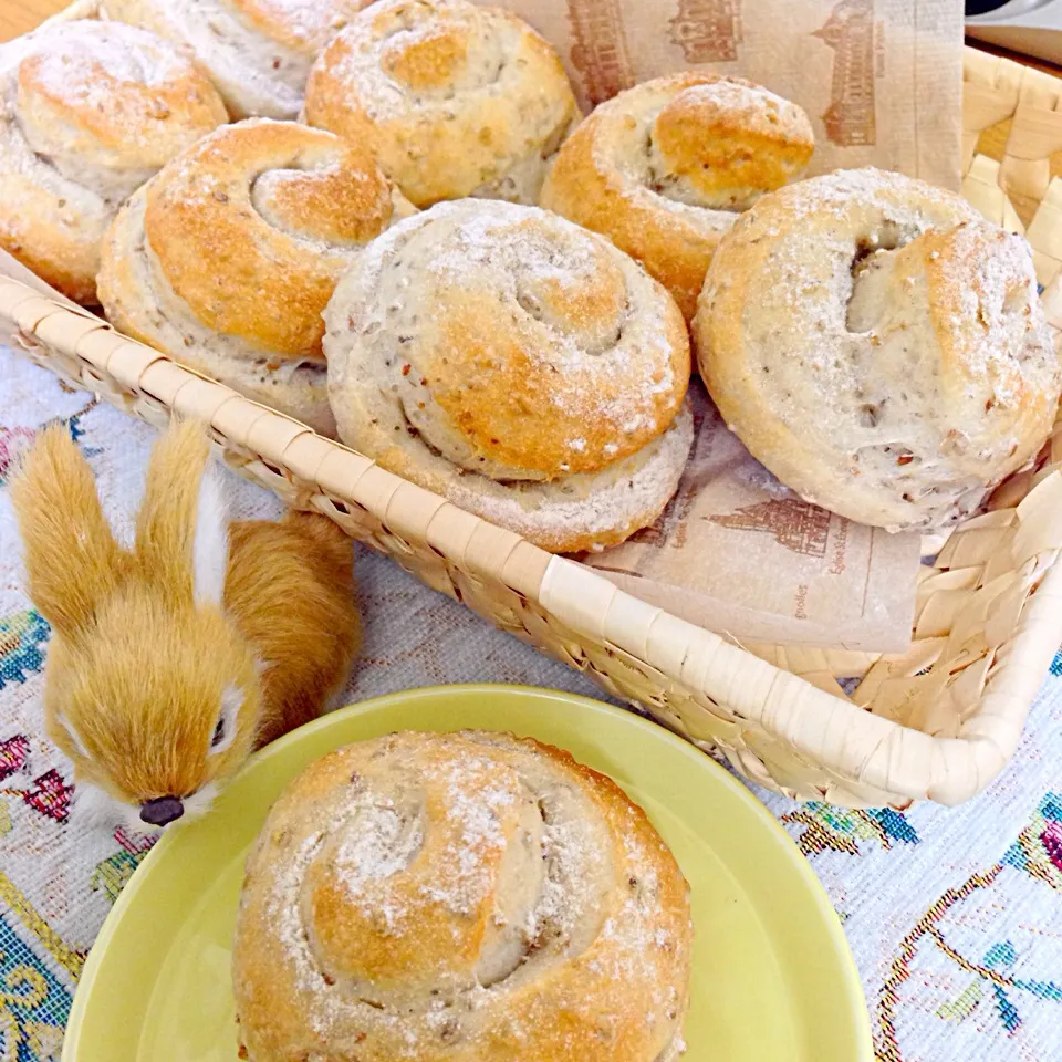 そば茶入りうずまきパン|すみのふさん