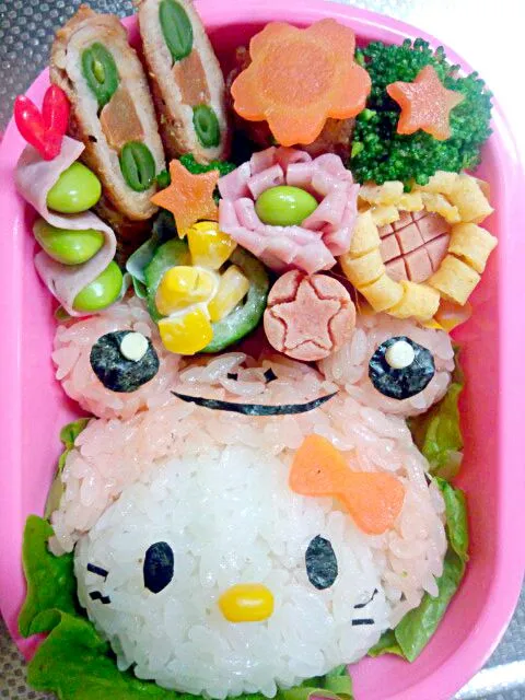 ☆カエルキティ弁当☆キャラ弁|kitchentomokoさん