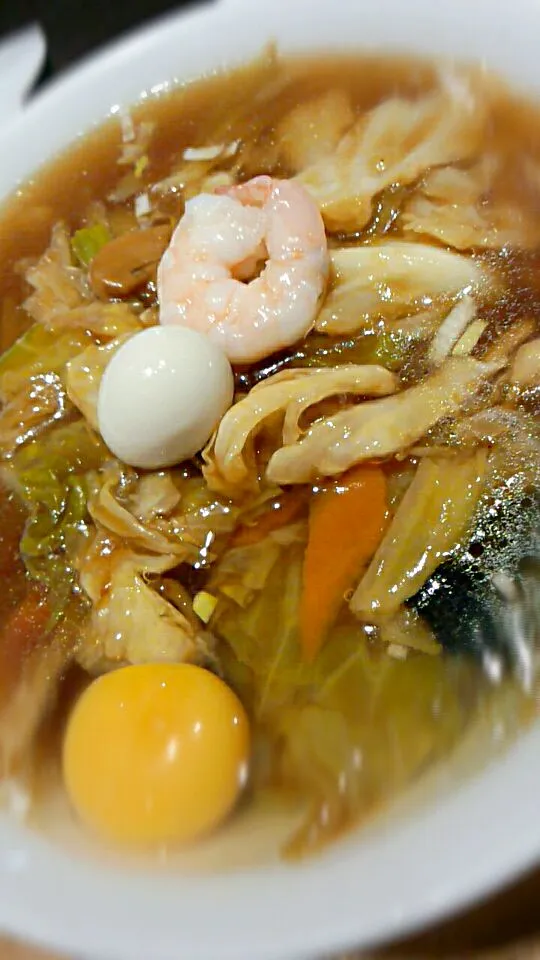 Snapdishの料理写真:中華あんかけ麺 生卵付|kunio fukayaさん