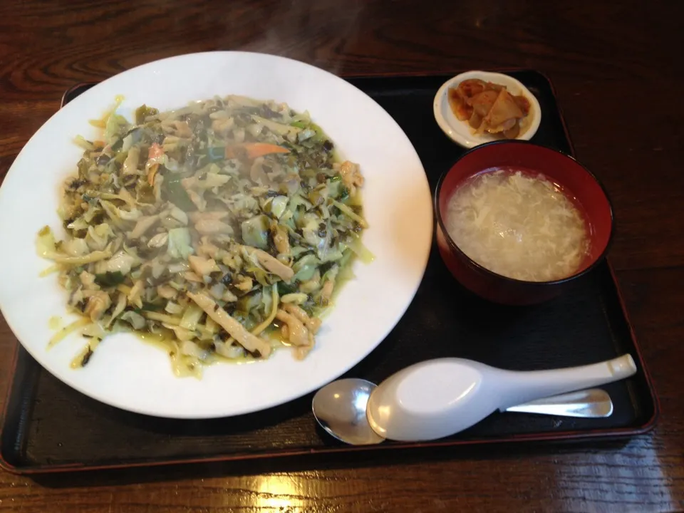 高菜と鳥肉のチャーハン|おっちさん