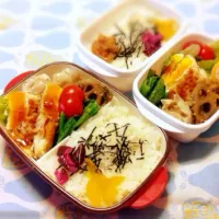 次女と自分のお弁当|8uniさん